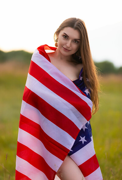 Monika May in Star Spangled from Metart