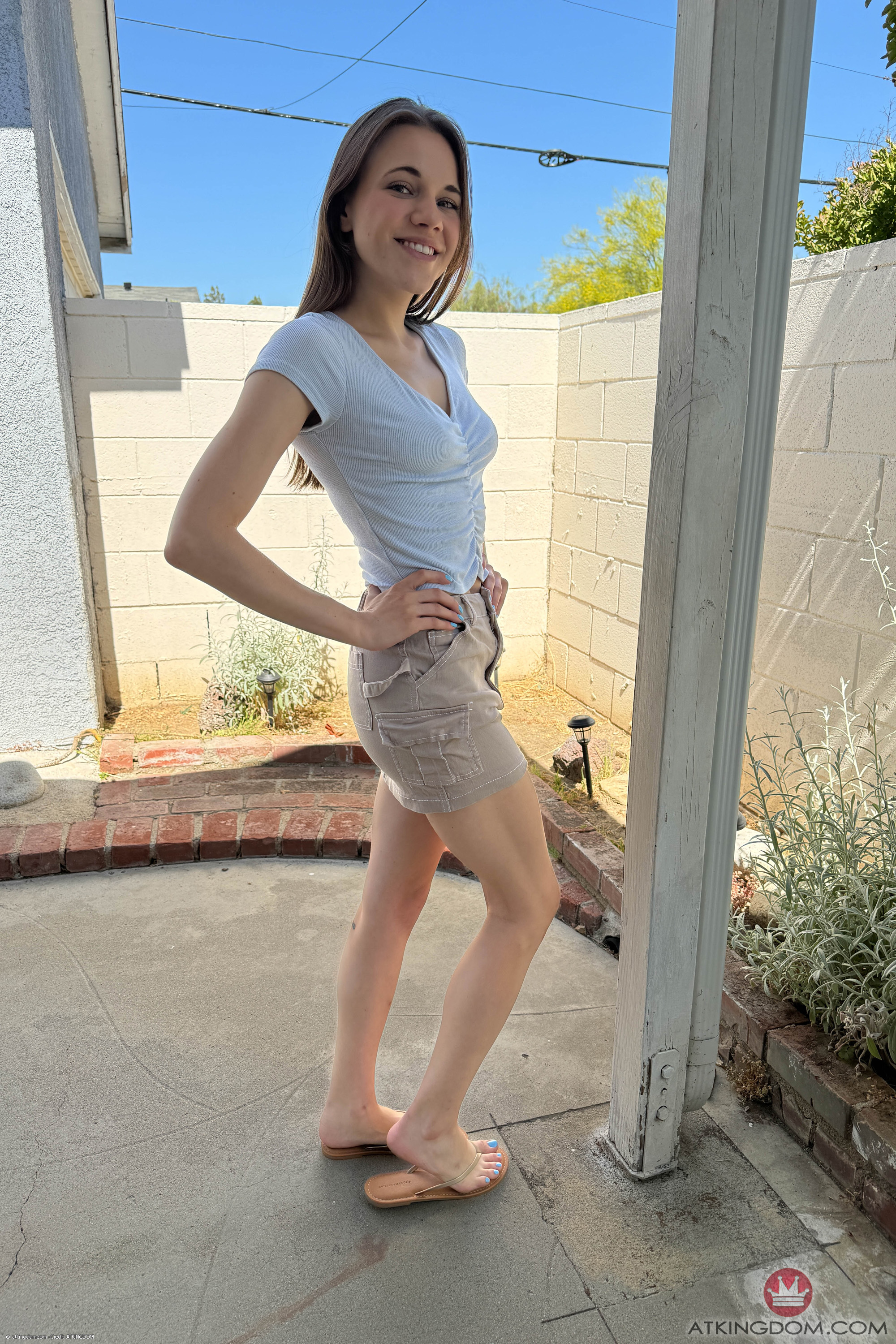 Rose Carter in ATK Petites set Behind the Scenes