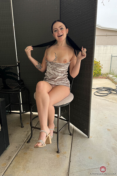 Imani Valor in Pink nightie from ATK Petites