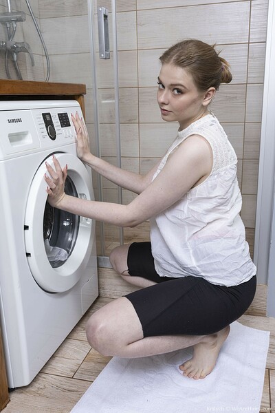 Krilych in Sensual Shower After Laundry from We Are Hairy