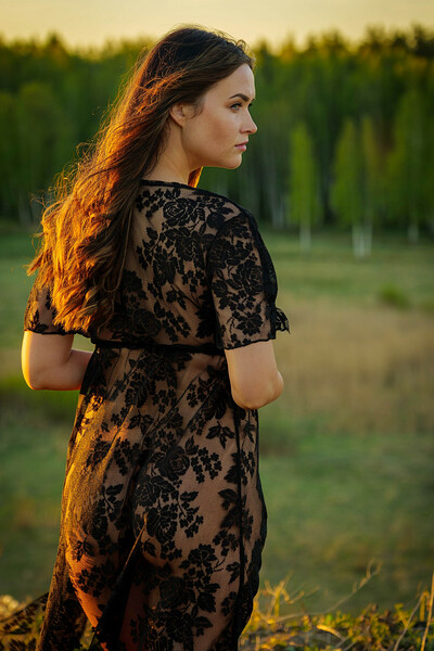 Gabby Bella in Summer Sunset And Naked Sexy Babe Gabby Bella from Domingo View