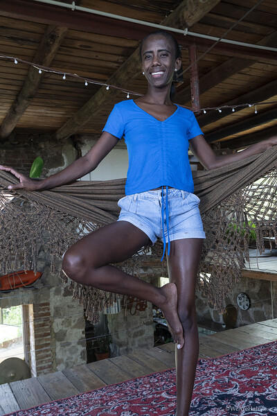 Luz M in Denim Shorts from We Are Hairy