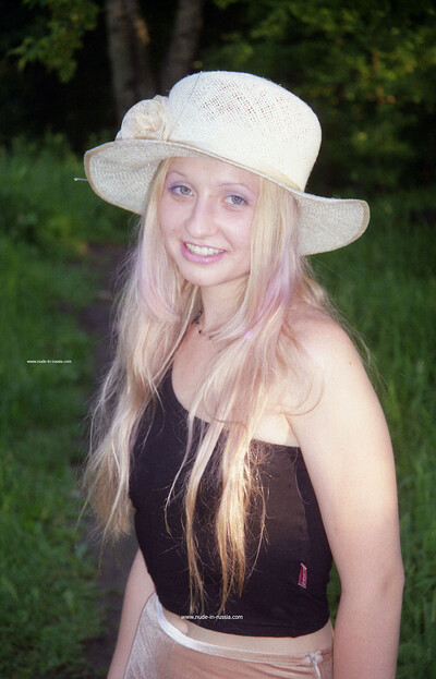 Elsa in Park Undressing from Nude In Russia
