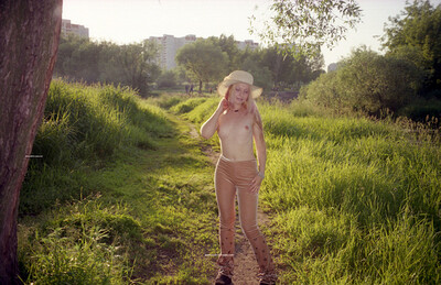 Elsa in Park Undressing from Nude In Russia