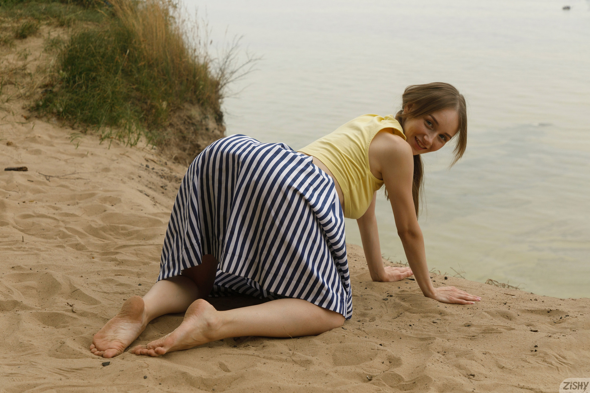 Ariel Gossimer in Zishy set Tease By The Sea 1