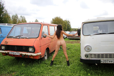 Katja P in Junkyard 2 from Nude In Russia