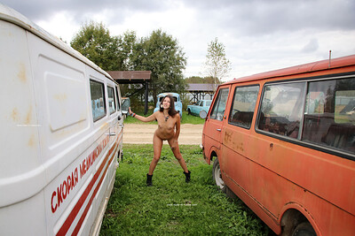 Katja P in Junkyard 2 from Nude In Russia