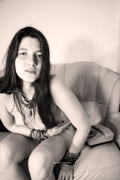 Katja P in Her Phone from Nude In Russia