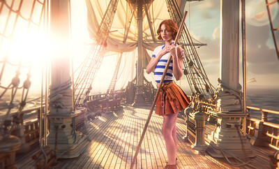 Shrooms Q in One Piece Nami from VR Cosplay X