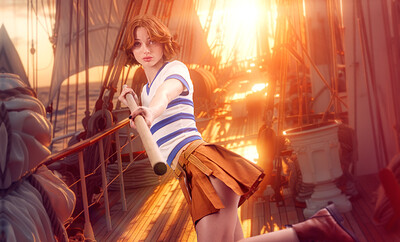 Shrooms Q in One Piece Nami from VR Cosplay X