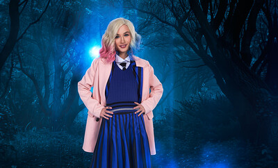 Emma Rosie in Wednesday Werewolf Enid from VR Cosplay X