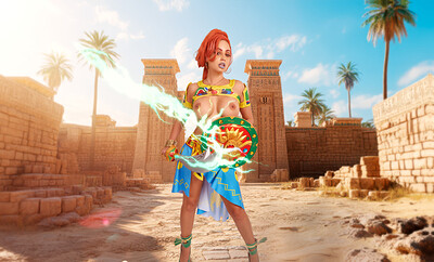 Daisy Fuentes in Hyrule Warriors Age of Calamity from VR Cosplay X