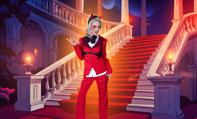 Kiara Cole in Hazbin Hotel from VR Cosplay X