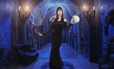 Lexi Luna in Morticia Addams from VR Cosplay X