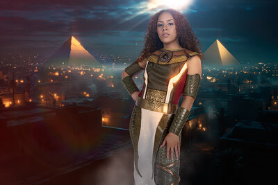 Layla's a brave babe, manning up as the beefed-up body of some old Egyptian chick. This babe ain't afraid to go down on your dick or take it deep in her hole.
