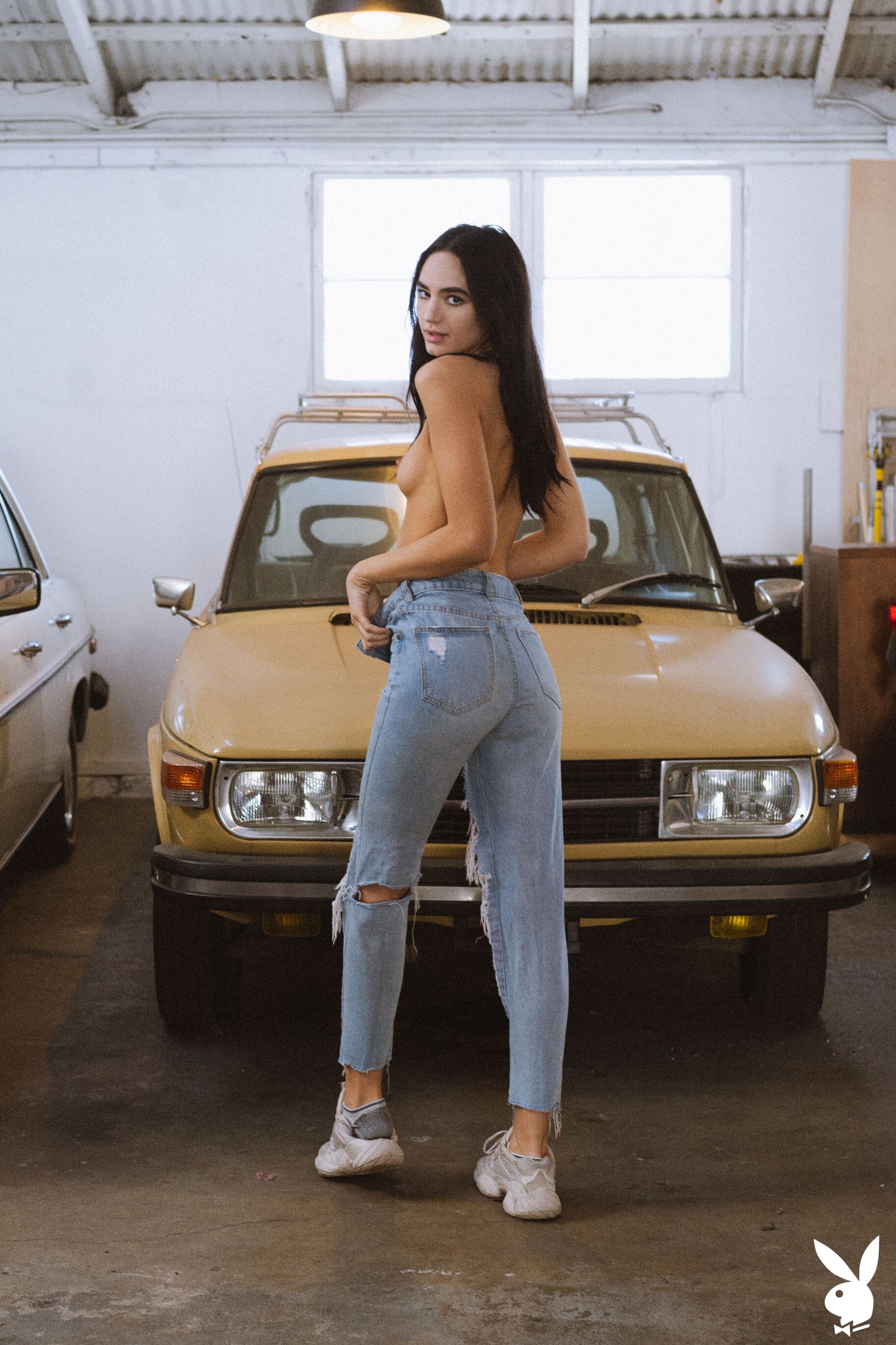 Sarah Mollica in Playboy set Auto Body
