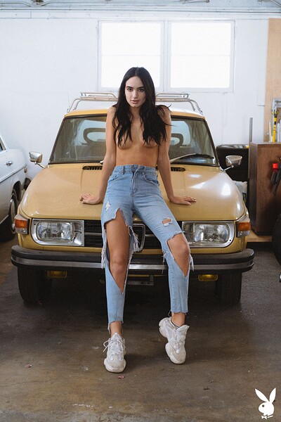 Sarah Mollica in Auto Body from Playboy