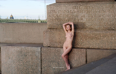 Margo in Public Lingerie from Nude In Russia