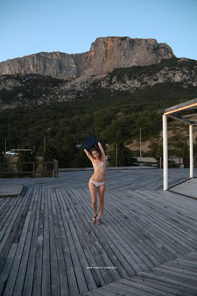 Valentina K in High Up On The Lookout from Nude In Russia