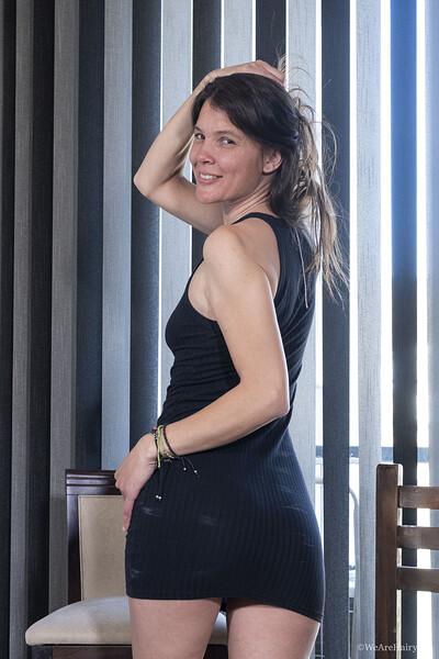 Azul in Beautiful Black Dress from We Are Hairy