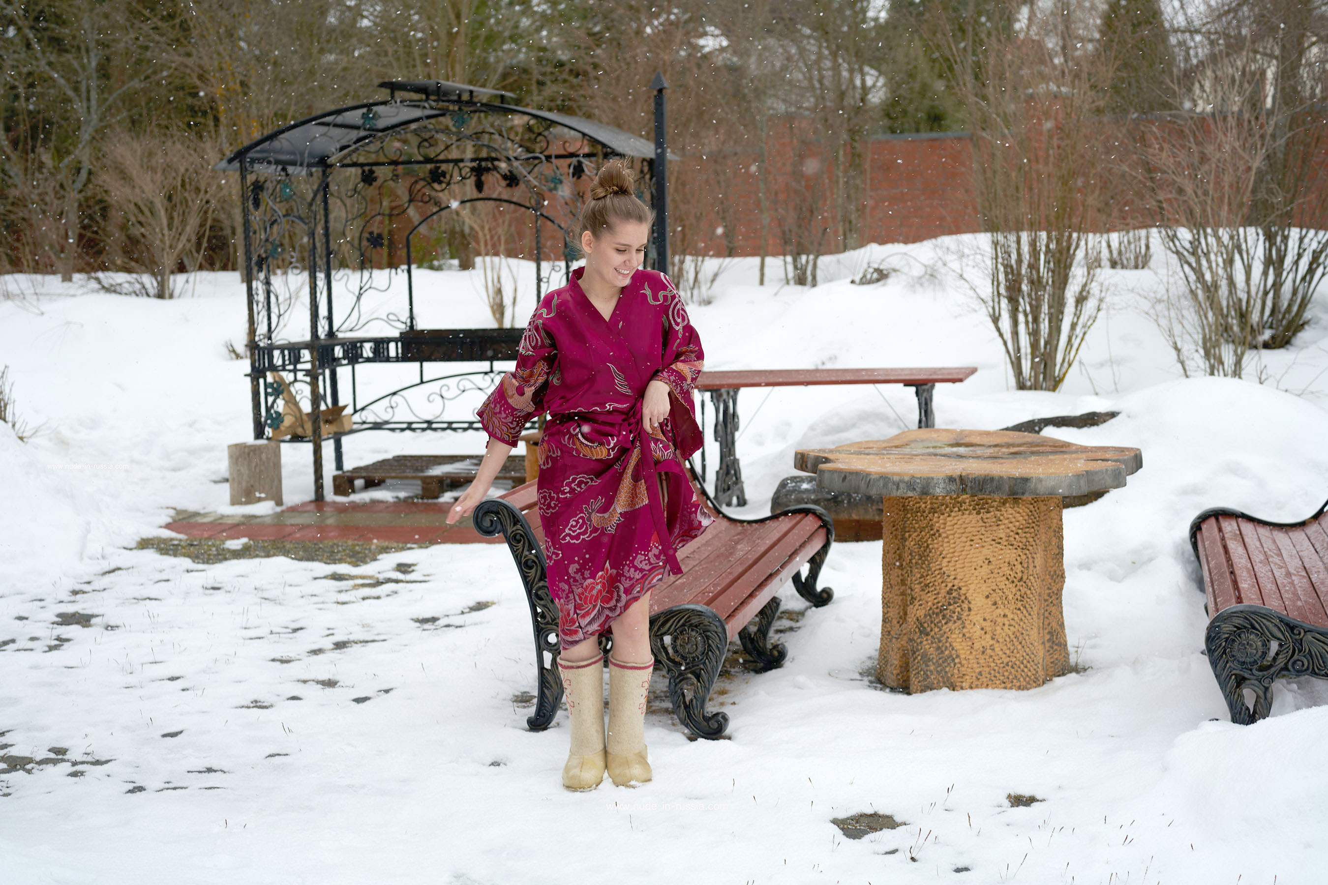 Milana in Nude In Russia set Snowy Days