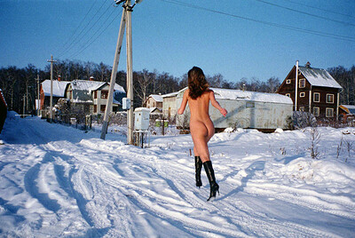 Sonja in Leather Pants from Nude In Russia