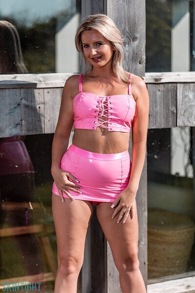 Gina Barrett in Pink Lady from Skintight Glamour
