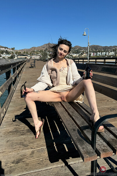 Angel Windell in Beach Date BTS from ATK Petites