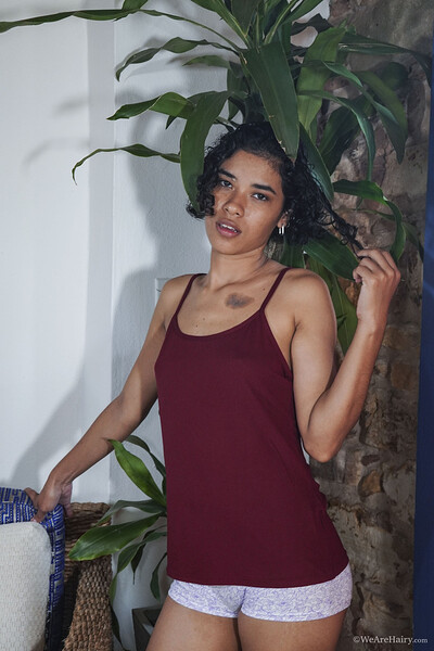 Mery O in Her Indoor Tree from We Are Hairy