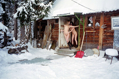 Sonja Lia and Virginia in Snow Play from Nude In Russia
