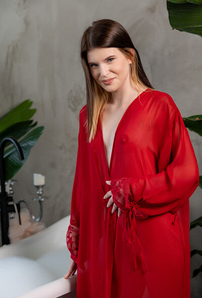 Iskra in Red Robe from Metart