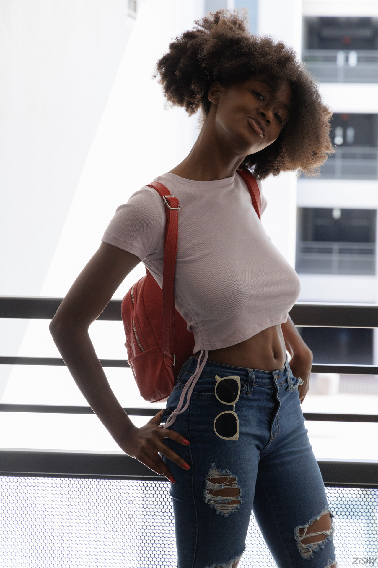 Angel Avril in Zishy set Denim Fetish 1