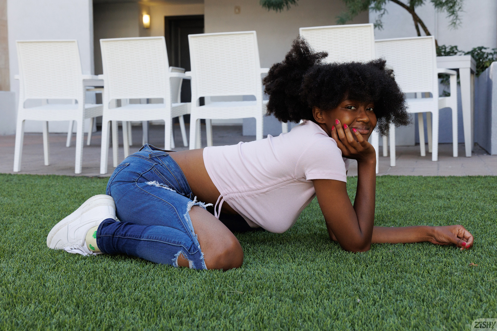 Angel Avril in Zishy set Denim Fetish 1