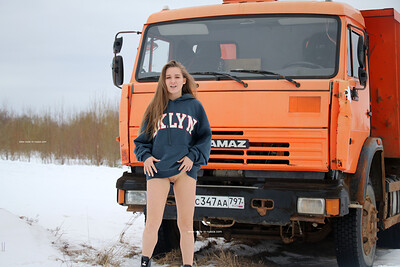 Milana in Kamaz Truck from Nude In Russia