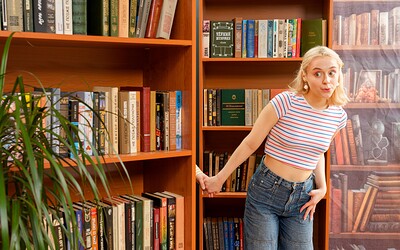 Novella Night and Sara Bork in Library Of Lust - Part 1/3 from Club Sweethearts