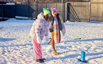 Alice Flore and Amelia Ost in Playful Lesbians Love Winter from Club Sweethearts