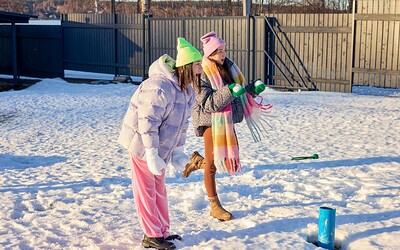 Alice Flore and Amelia Ost in Playful Lesbians Love Winter from Club Sweethearts