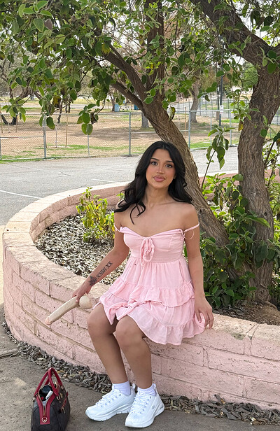 Sasha in Pink Dress At The Park from Ftv Girls