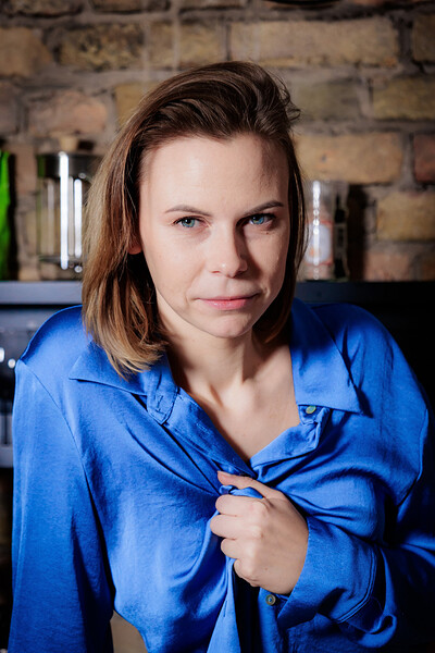 Melissa in Midnight Muse Melissa Naked In Blue Silk Shirt from Domingo View