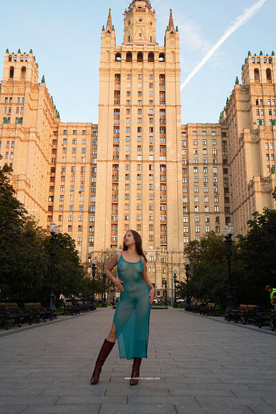 Alla S in Vosstaniya Square from Nude In Russia