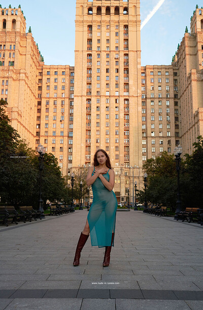 Alla S in Vosstaniya Square from Nude In Russia