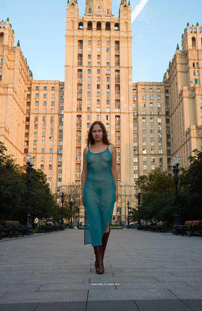 Alla S in Vosstaniya Square from Nude In Russia