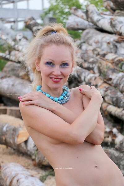 Alisa in Sawmill from Nude In Russia