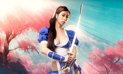 Jade Kush in DOA Kasumi from VR Cosplay X