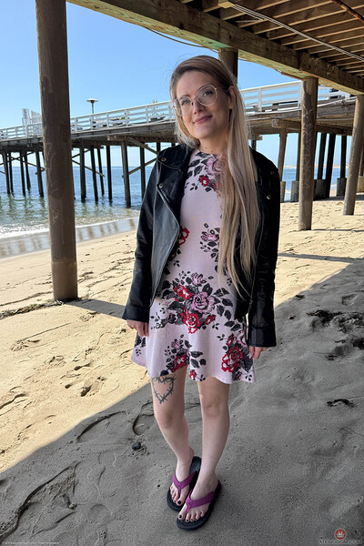 Riley Rose in Malibu Pier Date BTS from ATK Petites