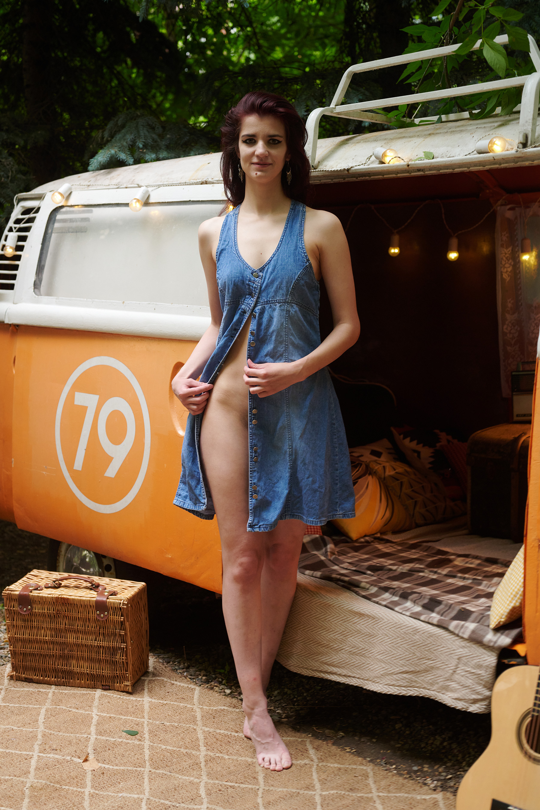 Nora in Nude In Russia set VW Bus