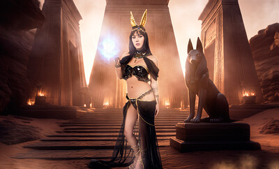 Megan Mistakes in Palworld Anubis from VR Cosplay X