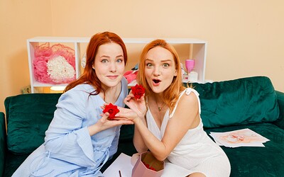 Olivia Trunk and Nicole Murkovski in World Redhead Day from Club Sweethearts