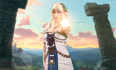 Anya Olsen in Tears Of The Kingdom Queen Sonia from VR Cosplay X