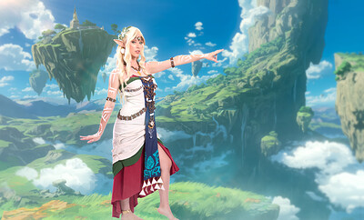 Anya Olsen in Tears Of The Kingdom Queen Sonia from VR Cosplay X